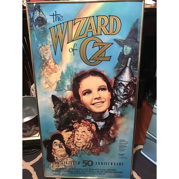 wizard of oz 50th anniversary Framed Poster Board Great Condition
